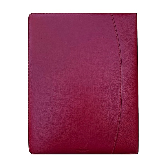 BUXTON Red Leather Writing Pad Folio 9”x 12” - Picture 3 of 9